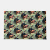 DobermannPinscher im Holz Fußmatte (Vorderseite)