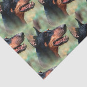 DobermannPinscher im Holz Seidenpapier (Ausschnitt)