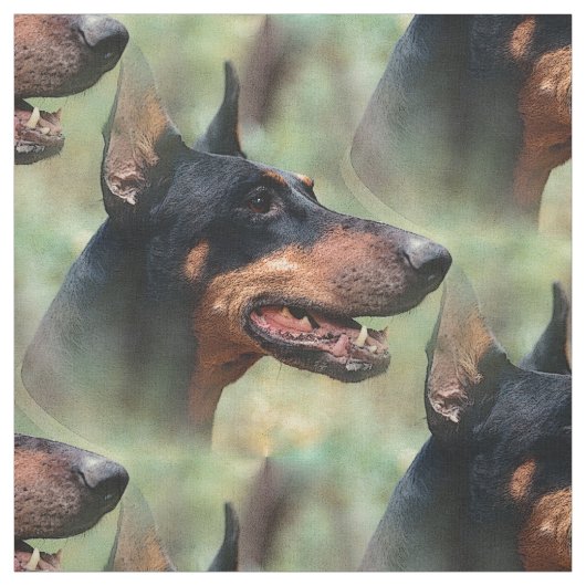 DobermannPinscher im Holz Stoff (Muster)