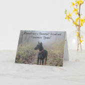 DobermannPinscher Karte (Gelbe Blume)