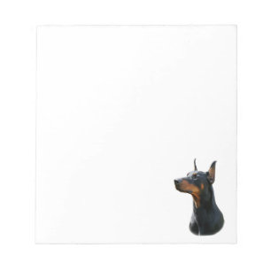 Dobermannpinscher-Kopf Notizblock