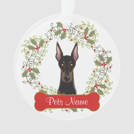 Dobermannpinscher-kundengerechte Verzierung Ornament (Vorderseite)