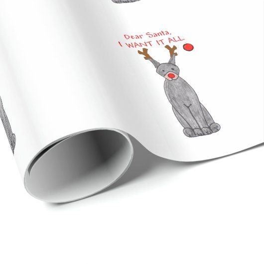 DobermannPinscher liebe Sankt…. Geschenkpapier (Rolleneckpunkt)