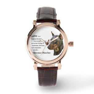Dobermannpinscher-Liebhaber-Geschenke Armbanduhr