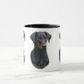 DobermannPinscher-natürliche ohrige Tasse (Zentrum)