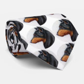 Dobermannpinscher-Porträt-Krawatte Krawatte (Gerollt)