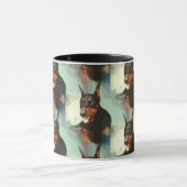 Dobermannpinscher-Porträt Tasse (Zentrum)