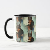 Dobermannpinscher-Porträt Tasse (Links)