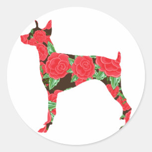 DobermannPinscher Runder Aufkleber