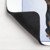 DobermannPinscher (Schwarzes u. TAN) DOB1 Mousepad (Ecke)
