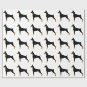 DobermannPinscher schwarzes und tan silo.png Geschenkpapier (Flach)