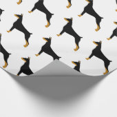 DobermannPinscher schwarzes und tan silo.png Geschenkpapier (Ecke)