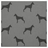 Dobermannpinscher-Silhouette-Muster Stoff (Muster)