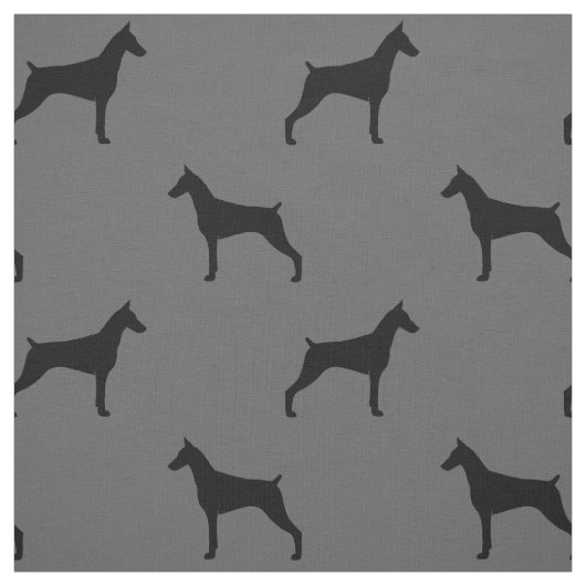 Dobermannpinscher-Silhouette-Muster Stoff (Muster)