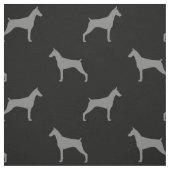 Dobermannpinscher-Silhouette-Muster Stoff (Muster)