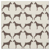 Dobermannpinscher-Silhouette-Muster Stoff (Muster)