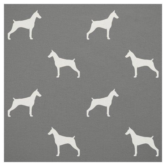 Dobermannpinscher-Silhouette-Muster Stoff (Muster)