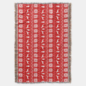 Dobermannpinscher-Silhouette-Weihnachtsmuster Decke (Vorderseite Vertikal)