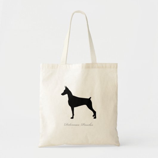 Dobermannpinscher-Taschen-Tasche (schwarze Tragetasche (Vorne)