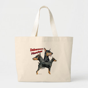 Dobermannpinscher-Trio 2 Jumbo Stoffbeutel