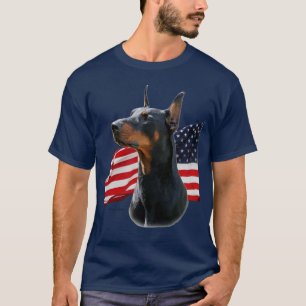 DobermannPinscher und Belgier Malinois mit Flaggen T-Shirt