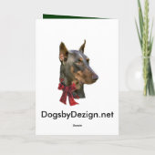 Dobermannpinscher-Weihnachten Feiertagskarte (Rückseite)