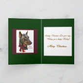 Dobermannpinscher-Weihnachten Feiertagskarte (Innenseite)