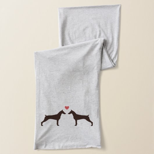 DobermannPinschers in der Liebe Schal (Links)