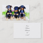 Dobermannwelpen-Visitenkarten Visitenkarte (Vorne/Hinten)