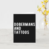 Dobermans und Tattoos Doberman Eigentümer Hund ver Karte (Gelbe Blume)