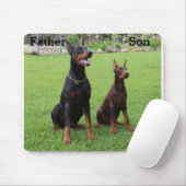Dobermans Vater und Sohn Mouse Pad Mousepad (Mit Mouse)
