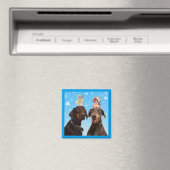 Dobermans Winter Weihnachtsmagnet Magnet (In Situ (Geschirrspüler))