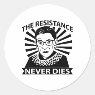 Dobetterdesignsco Rbg Ruth Byder Ginsburg Resist L Runder Aufkleber