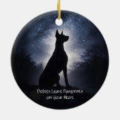 Dobie oder Dobermann Pinscher Weihnachtsfeiertag Keramik Ornament (Hinten)