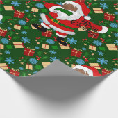 Dobing Black Santa Geschenkpapier (Ecke)