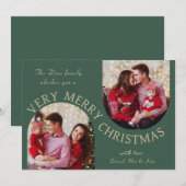 Doble Arch grün Sehr frohe Weihnachtsfotokarte Dankeskarte (Vorne/Hinten)