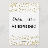 Doble Celebration Confetti Faux Gold Invitation Einladung (Rückseite)