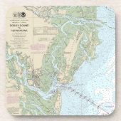 Doboy Sound to Fernandina Nautical Chart 11502 Getränkeuntersetzer (Vorderseite)