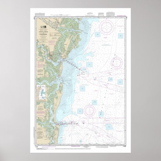 Doboy Sound to Fernandina Nautical Chart 11502 Poster (Vorne)