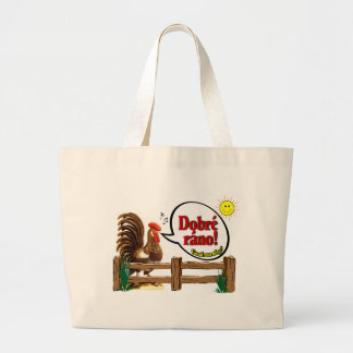 Dobré ráno!  Gutenmorgen auf Tschechen! Jumbo Stoffbeutel