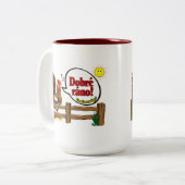 Dobré ráno! Gutenmorgen auf Tschechen! Zweifarbige Tasse (Vorderseite Links)