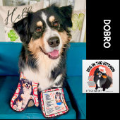 DOBRO Aussie Australischer Schäferhund Ofenhandschuh & Topflappen-Set