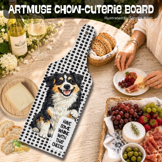 DOBRO Australian Shepherd Käsebrett Schneidebrett