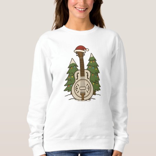 Dobro Christmas – Festive Guitar Holiday Design Sweatshirt (Vorderseite)