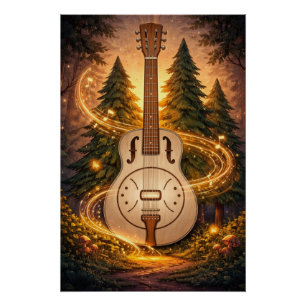 Dobro Forest leuchtende Waldträumerei Poster