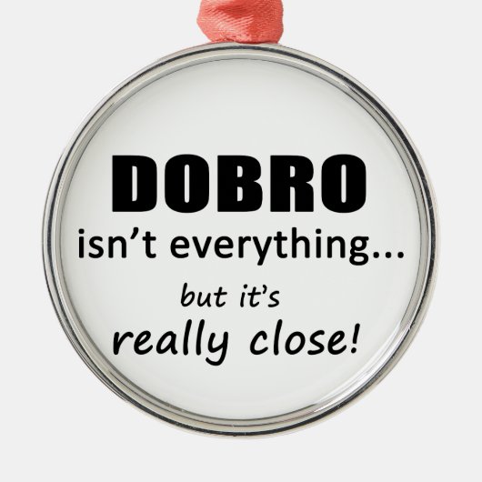 Dobro ist nicht alles silbernes ornament (Vorne)