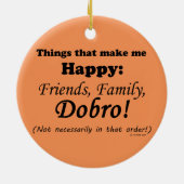 Dobro macht mich glücklich keramik ornament (Hinten)