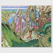 "Dobrynya Nikitich rettet Zabava" von Ivan Bilibin Geschenkpapier (Flach)