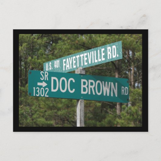 Doc Brown Rd Postkarte (Vorderseite)
