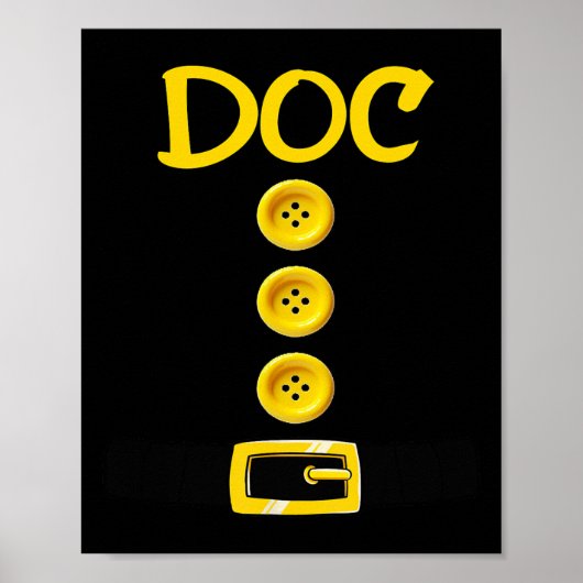 Doc Dwarf Halloween Kostümfarbenmatching Doc Dwa Poster (Vorne)